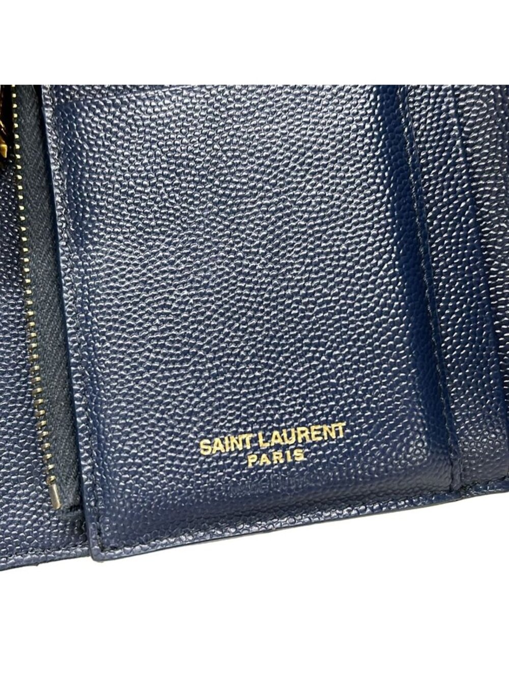 Saint Laurent Paris Navy Leather Wallet - Picture 5 of 9